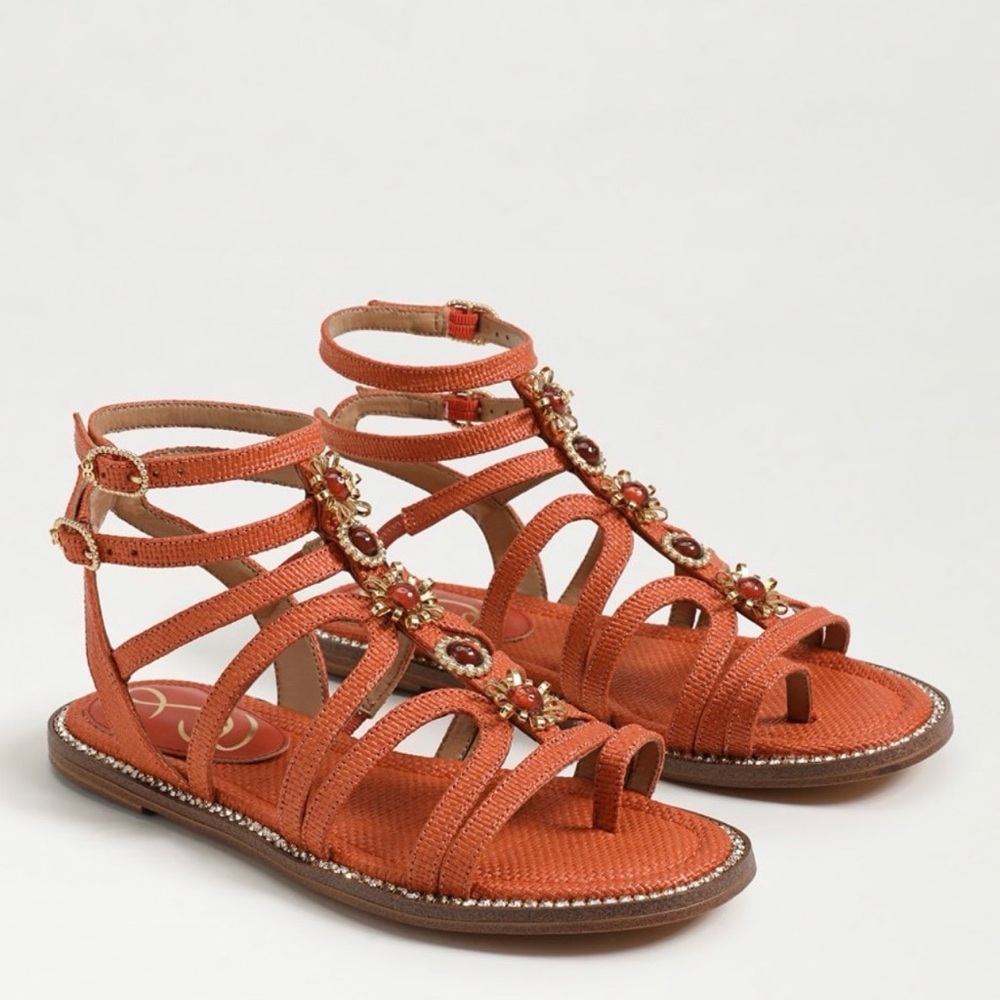 Sam Edelman Orange Weave Sandals